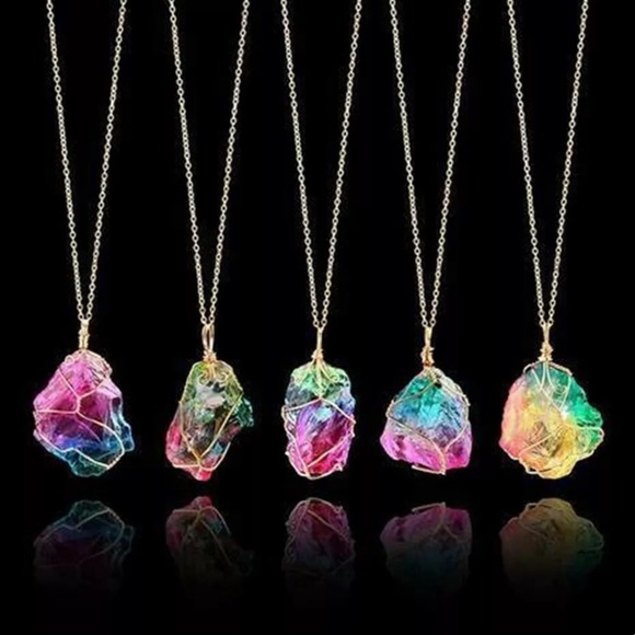 Rainbow Stone Necklace! - Picture 6 of 7